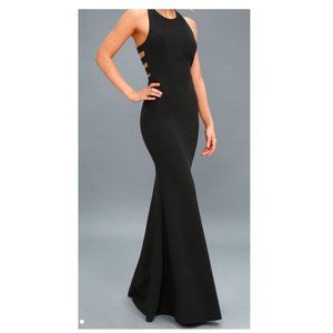 Lulus Power of WOW Backless Black Maxi Dress
